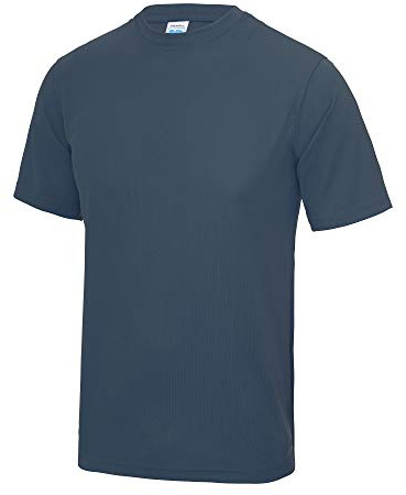 Just Cool Mens Performance Plain T-Shirt (XXL) (Airforce Blue)