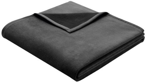 Biederlack Kuscheldecke Anthrazit 150 x 200 cm, Baumwolle 60%