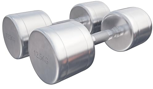 GORILLA SPORTS® Kurzhanteln 2–30 kg, einzeln/2er Set, Verchromter Stahl | Mit oder ohne Hantelständer, rutschfester, gerändelter Griff, eingravierte KG-Angabe; Hantelset, Rundhanteln, Kurzhantelset