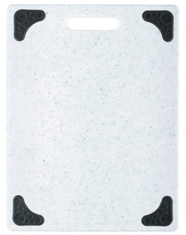 Dexas Superboard Cutting Board with Handle and Non-Slip Feet, 11 by 14.5 inches, Light Granite Color with Black Non-Slip Corners