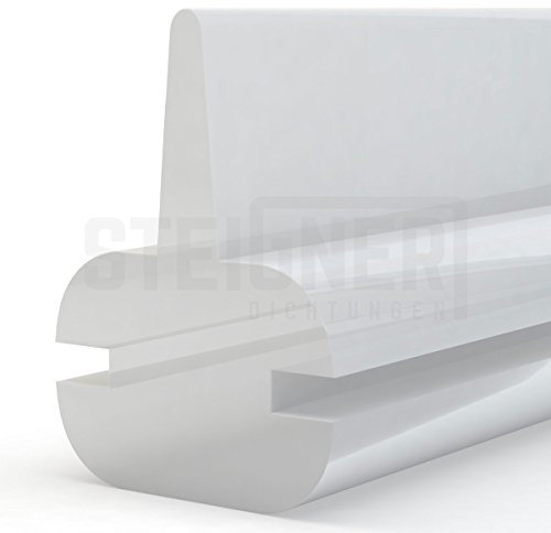 STEIGNER Duschdichtung Duschkabinen Dichtung 200cm SDD01 TRANSPARENT - Silikon Wasserabweiser Silikondichtung Dusche Dichtprofil Duschabtrennung Schwallschutz Glastürdichtung Duschkabine