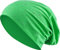 Jersey Baumwolle elastisches Long Slouch Beanie Unisex Herren Damen mit Strass Stern Steinen Mütze Heather in 35 (7) (Green)
