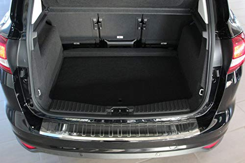 RECAMBO Ladekantenschutz Edelstahl kompatibel für Ford C MAX II | BJ ab 2010 - Hochglanz poliert, Chrom Look - Styling und Schutz für die Stoßstange