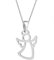 Goldene Hufeisen Schutzengel Anhänger + Kette 925 Echt Silber Kinder Damen Mädchen Engel Taufe 38 cm