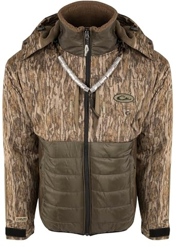 Drake Waterfowl LST Guardian Flex™ Double Down Eqwader™ Full Zip with Hood Mossy Oak Bottomland XLarge