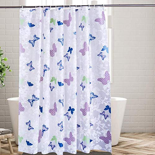 ZHCHL Rideau De Salle De Bain 120X200cm, Semi Transparent Rideau De Douche Anti Moisissure Rideau De Douche Tissu Lavable, Facile À Nettoyer