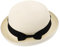 Amosfun Mens Dress Hats Foldable Summer Straw Hat Bowknot Roll-up Sun Beach Cap Cloche Bucket Wide Hat for Female Girl Lady (Creamy White) Men's Hats & Caps