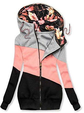 Tomwell Femme Hiver Manteau Mode Veste De Motard Chauds Mesdames Veste en Daim Parka Style De Rue Extérieur Coat Jacket D Rose 2XL