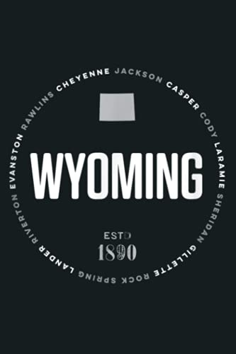 Wyoming State Cheyenne Jackson Casper Map: notebook, notebook journal beautiful , simple, impressive,size 6x9 inches, 114 paperback pages