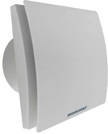 Brookvent Airstream DMEV 100 Extractor Fan – 100mm | Low Energy EC Motor | Quiet Operation | IPX4 Rated | Wall Ceiling Window Mount | Easy to Clean | Double Insulated | 2-Year Warranty