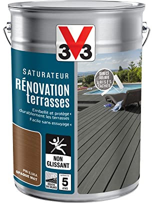 V33 Saturateur Rénovation Terrasses Et Bardages, Pin Iluka 5L