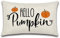 JOTOM Herbst Kissenbezug 30 x 50 cm Dekorativ Kissenhülle Fallen Dekokissen Sofakissen Bezug für Sofa Couch Schlafzimmer Outdoor Bauernhof (Hello Pumpkin)