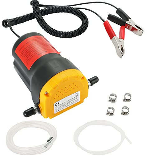 AMGSH 12V 60W Oil Change Pump Extractor, Changing Diesel Fluid Scavenge Suction Oil Transfer Pump Kit for Car, Jet Ski, Truck, Camper, Motorbike,ATV,RV, Boat