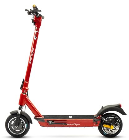 smartGyro K2 Terra - Patinete Eléctrico de 48V, 800W Pot. Máx, Batería 13Ah, Aut. 50Km, Ruedas de 10 Neum. Tubeless, Doble suspensión del. y doble suspensión tras., Triple Frenada, Intermitentes, App