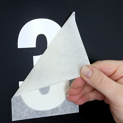 Aufkleber Zahl 30cm hoch weiß freistehend Plot ohne Hintergrund (Zahl 4)