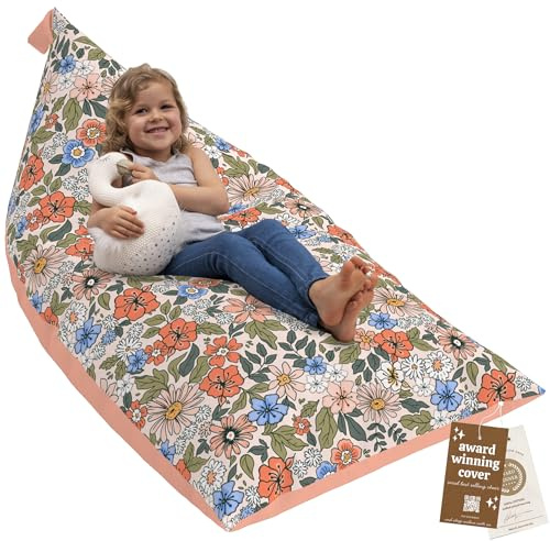 Huddle Designer Stuffed Animal Bean Bag Storage Chair Cover XL Boho Floral