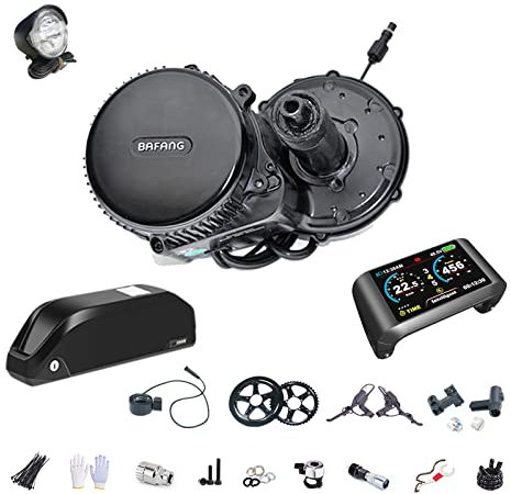 Bafang BBS02 48V750W Kit de Conversion pour Moteur de Bicyclette électrique avec Batterie Li-ION 48V 17.5AH et Chargeur 2A 750C-44T