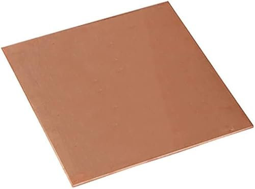 ZOENAE Placa de Chapa de Cobre Puro de 300 mm x 300 mm x 0,5 mm