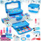 Kinderschminke Set Mädchen Schminkkoffer Kinder- Sicheres und Waschbares Schminke Kinder, Echtes Make Up Set , Prinzessin Geschenke für Mädchen 4 5 6-12 Jahre(Blau)