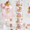 104 Babyparty Box Deko Mädchen,Rosa Baby Shower Deko Boxen,5 Luftballon Boxen mit 54 Buchstaben und Luftballons Rosa Gold Weiss für Babyparty Deko,Babyshower Deko, Geburtstags,Baby Party,Gender Reveal