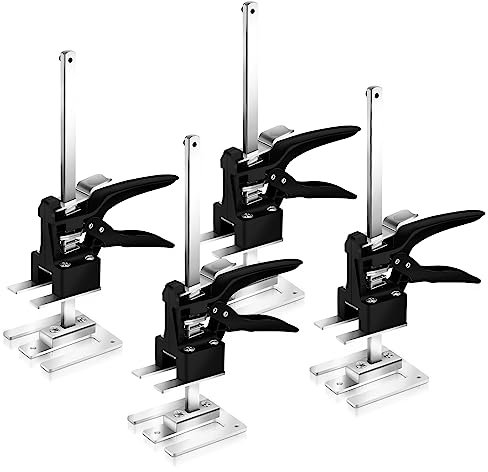 Ansobea 4 Stück Arm Handwerkzeugheber,Multifunktions Keramikfliesen Höhenregler,Maximale Tragfähigkeit 240 kg, Arbeitssparender Arm Board Lifter, Handheld Jack Tool für Keramikfliesen HöHenverstellung