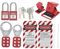 Electrical Lockout Kit, 19x12x9cm Lockout Electrical Kit with Hasp Lock, Lock Bag and Warning Signs Compatible with Locking Clamp Plates