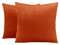 Sienna Matt Samt Rost Kissenbezüge 45 x 45 cm 2 Stück Wurfkissen Kissenbezüge für Kisseneinsätze Glatt Weich Bequem Kissen Wohnzimmer Schlafzimmer, Rostrot