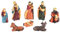 Fenteer 8-teiliges Weihnachtskrippen-Figuren-Set, Dekoration, schöne dekorative handbemalte Weihnachtsstatue, Geburt Jesu, Ornament