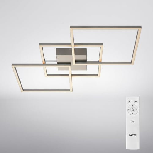 IMPTS LED Deckenlampe dimmbar LED Deckenleuchte mit Fernbedienung LED Lamp Deckenstrahler 34 Watt 1500 Lumen Warmweiß für Wohnzimmerlampe, Schlafzimmerlampe, Küchenlampe