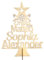 decoresca Personalisiertes Weihnachtsbaum mit Namen, 20x26 cm, Christmas Baum Deko, Freistehende Weihnachtsdekoration, Familie Weihnachtsornament, Weihnachtsschmuck aus Holz