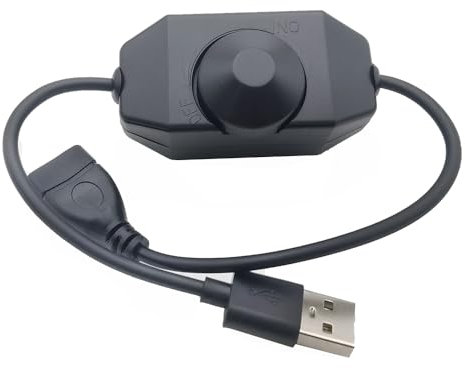 Bouton variateur USB DC 5 V de luminosité réglable pour bandes lumineuses 5050 3528 2835 5 V (noir)
