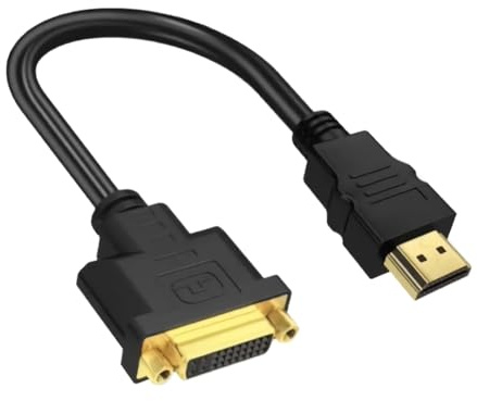 Bolwins C42S HDMI zu DVI Adapter Kabel, DVI-I (24+5) Buchse auf HDMI Stecker, 4K Full HD 1080p 60Hz, Ideal für TV, Beamer, PC