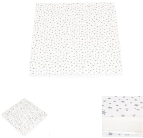 Moni Laufgittermatratze Comfort 88 x 88 x 5 cm, Babybettmatratze, Bezug waschbar weiß