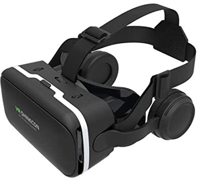 Dariokki VR G04E 3D VR Brille Headset mit Kopfh?Rern f¨¹r 4,7-6,0 Android IOS Smartphones (Single VR)