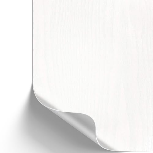 SA ROCA [13,89€/m²] Klebefolie in Holz-Optik inkl. Rakel & E-Book I Selbstklebende Holz Folie für Möbel & Küche - hitzebeständig & abwaschbar I Möbelfolie I Dekofolie (Whitewood, 10m x 67,5cm)