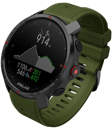BOJYS Polar Vantage M2 Armband - 22mm Silikon Ersatzarmband Kompatibel Mit Vantage M/M2, Grit X/Pro/Pro Titan, V2 Shift