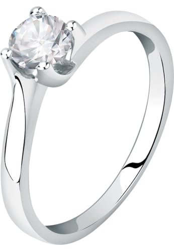 CHRIST Damen-Damenring 750er Weißgold 1 Diamant 56, Weißgold 32027662