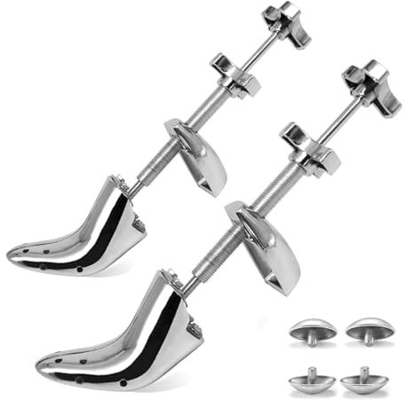 OPATER Professioneller Schuhspanner aus Metall, verstellbare Breite und Länge, Schuhdehner, Expander, silber, Men's Size 7-13