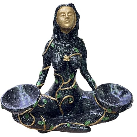 Göttin-Statue – Waldgöttin, Gaia Göttin Ornamente, Kunstharz, Mutter Erde, Göttin Skulptur, Mutter Erde Ornament, handgeschnitzte Handwerksskulptur, dekorative Heimdekoration