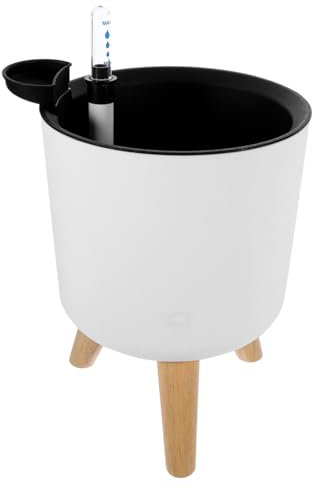 FUNOMOCYA Pot De Fleurs avec Indicateur Eau Support en Naturelle pour Intérieur Et Extérieur pour Jardin Et Balcon