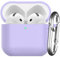 Nemteur Custodia per AirPods 4 2024, Case Protettiva in Silicone per AirPods 4th 2024 Cover in Silicone Visibile a LED Frontale con Moschettone, Lavanda
