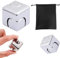 Infinity Fidget Cube & Spinner, 2 in 1 Metal Fidget Toy for Kids and Adults, Transformable Anti-Anxiety Stress Relief Desk Toy, Cool Gadgets for Office Home, Magnetic Fidget Cube with Case (Silver)