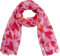 Herz Schal aus Seidenmischung mit Heart Muster Tuch Sommer Frühling Herbst Halstuch Stola Tuch Übergangsschal Baumwolle Love Liebe (Pink)