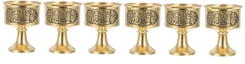 TOPBATHY 3 Sätze Gottes Weinbecher Kupferbecher Kelch Für Den Altar Gebetsbecher Heidnisch Altarbecher Religionsbehälter Altar Wasserbecher Kelchbecher Achtsamkeit Tasse Golden 2 Stück * 3