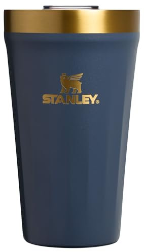 STANLEY Everyday Tumbler 16 oz | Press Fit Drink Through Lid | Beverage, Coffee, and Cocktail Cup | Insulated Stainless Steel Wine Glass | BPA-Free | Twilight Gold PVD