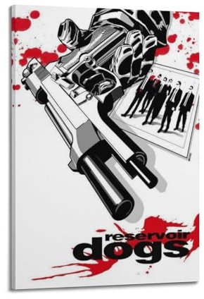 PZLWEFUN Filmposter Reservoir Dogs - Kunstdruck auf Leinwand - Moderne Wanddekoration für Schlafzimmer - 20 x 30 cm