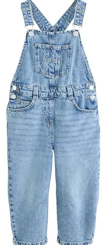 NEXT Ragazza Salopette in 100% cotone - Vestibilità dritta Denim 10 Anni