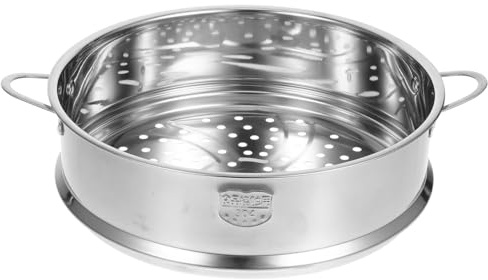 ULTECHNOVO Cestino a vapore in acciaio inox 304, inserto per cottura a vapore, 24 cm, con manico, accessori da cucina per famiglia e ristorazione