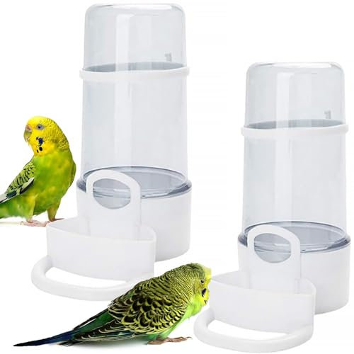 Vogel Wasserspender- 2 StüCk VogelkäFig Wellensittich Automatischer Trinkflaschen FüR KäFig, Papageien Futterspender TräNke, Vogel ZubehöR- Wellensittich ZubehöR, FüR Lovebirds Nymphensittich