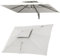 Tela de repuesto for sombrilla rectangular de 3 x 4 m, 8 varillas, voladiza, for patio, anti-UV, for exteriores, cubierta superior de repuesto(Beige,Double top 3x4m(10' x 13')